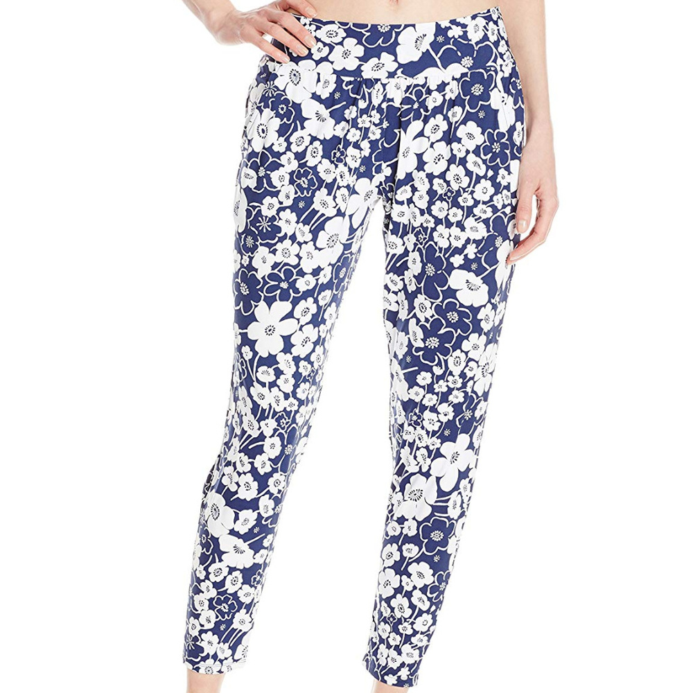 Anne Cole Summer Floral Tapered Leg Floral Pants
